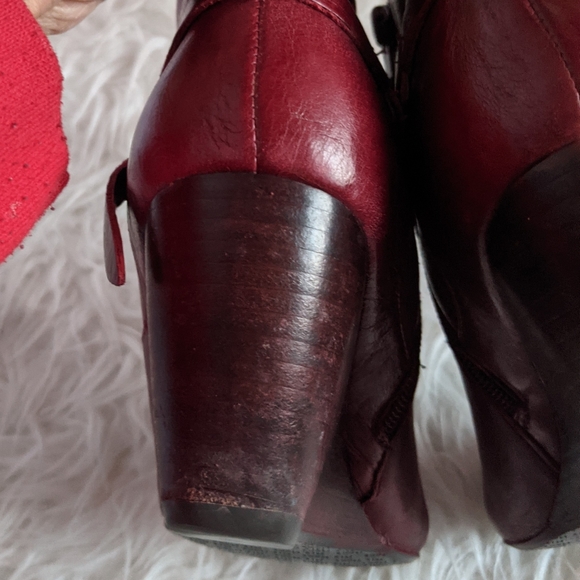 Miz Mooz Estelle Leather Wedge Ankle Booties 7.5 - Picture 7 of 14